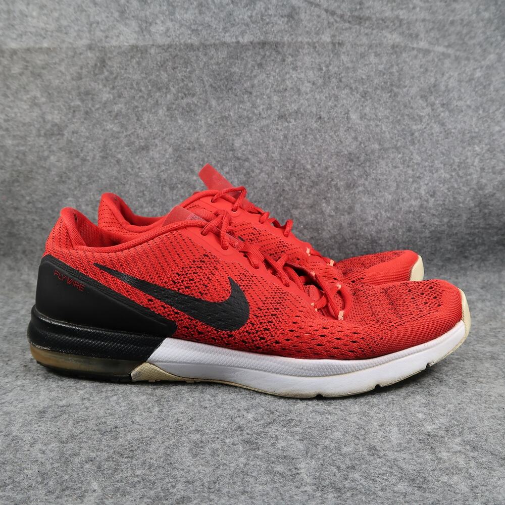 Nike Shoes Mens 10 Athletic Trainers Air Max Typha Flywire Sneakers Red Black