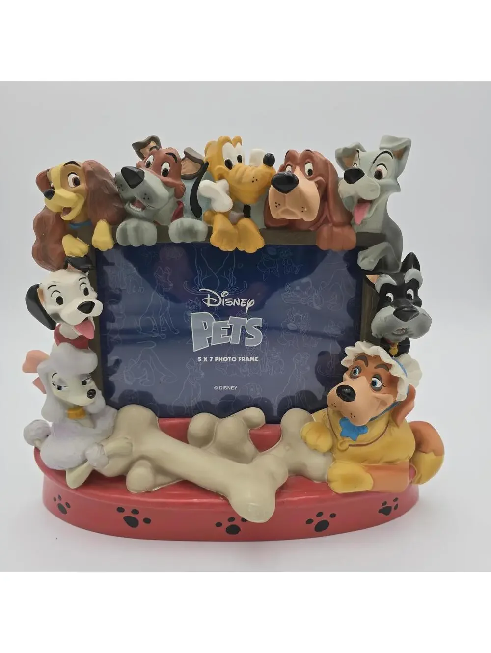 Disney Pets 3D Resin 5x7 Picture Frame Vintage Theme Park Dogs Dalmatians - Picture 2 of 8