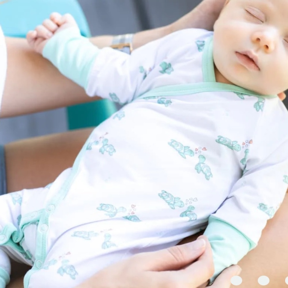 Cocomoon Honu Honi Bamboo Newborn Coverall - Picture 2 of 5