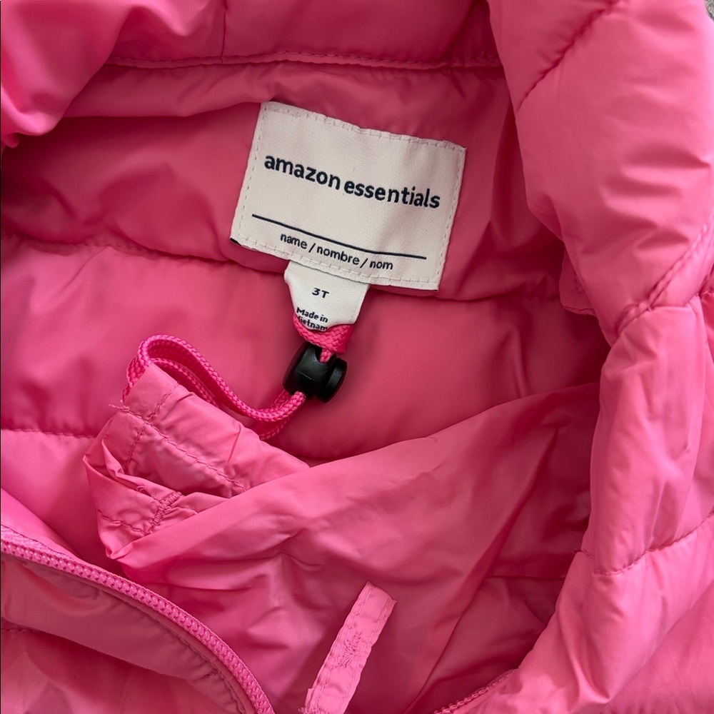Amazon Essentials Pink Hooded Puffer Jacket - Picture 5 of 8