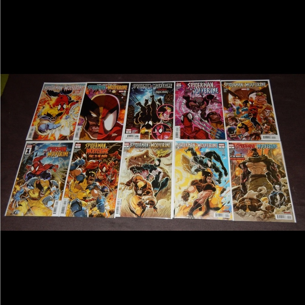 SPIDER-MAN & WOLVERINE (Marvel) by Marc‎ Guggenheim complete 10-issue set
