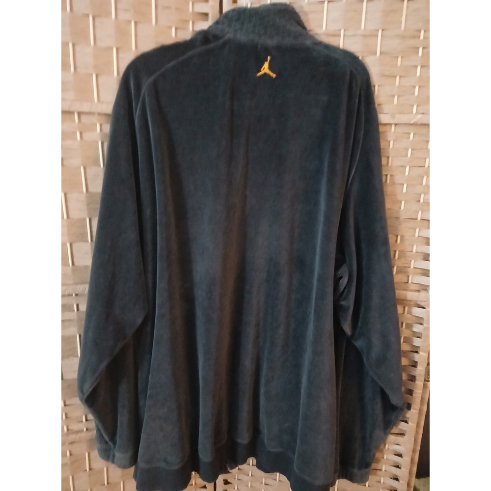 Vintage Y2K Nike Men's Carmelo Anthony Gray Velour Track Suit Jacket Size 3XL - Picture 2 of 6