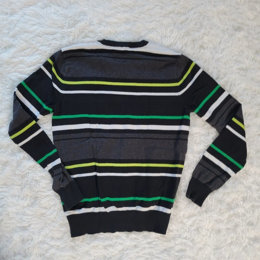 Much More Striped V-Neck Sweater - Size Small - Picture 2 of 9
