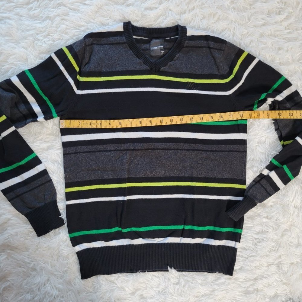 Much More Striped V-Neck Sweater - Size Small - Picture 6 of 9