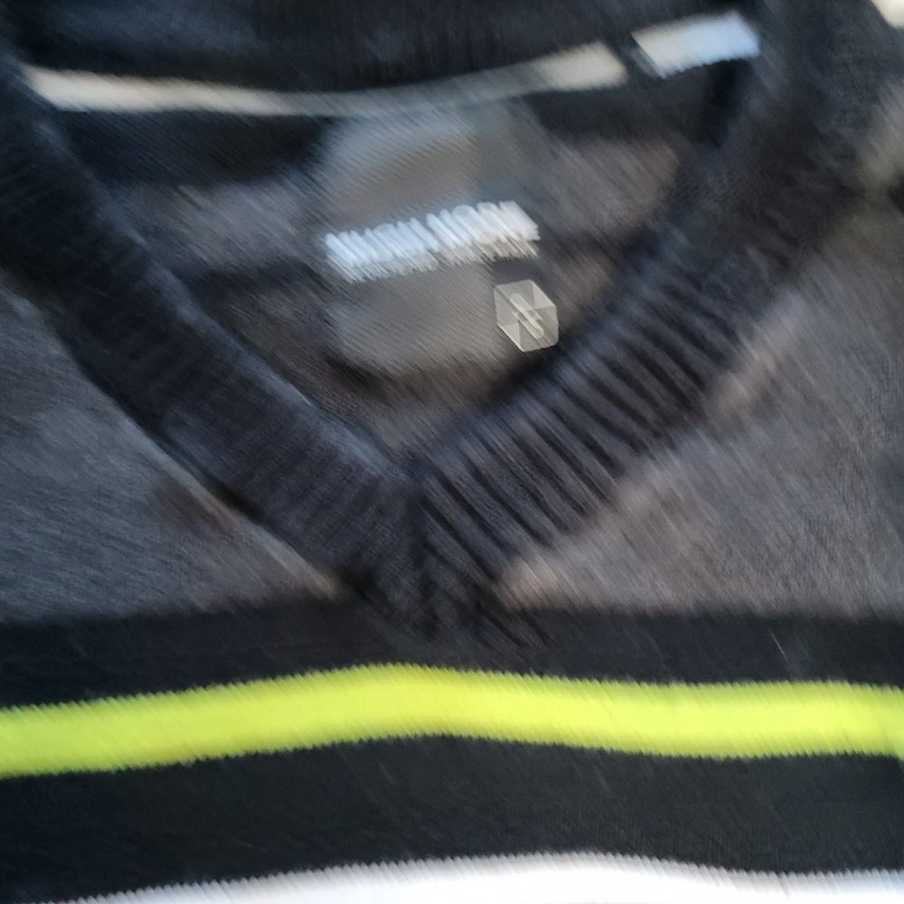 Much More Striped V-Neck Sweater - Size Small - Picture 3 of 9