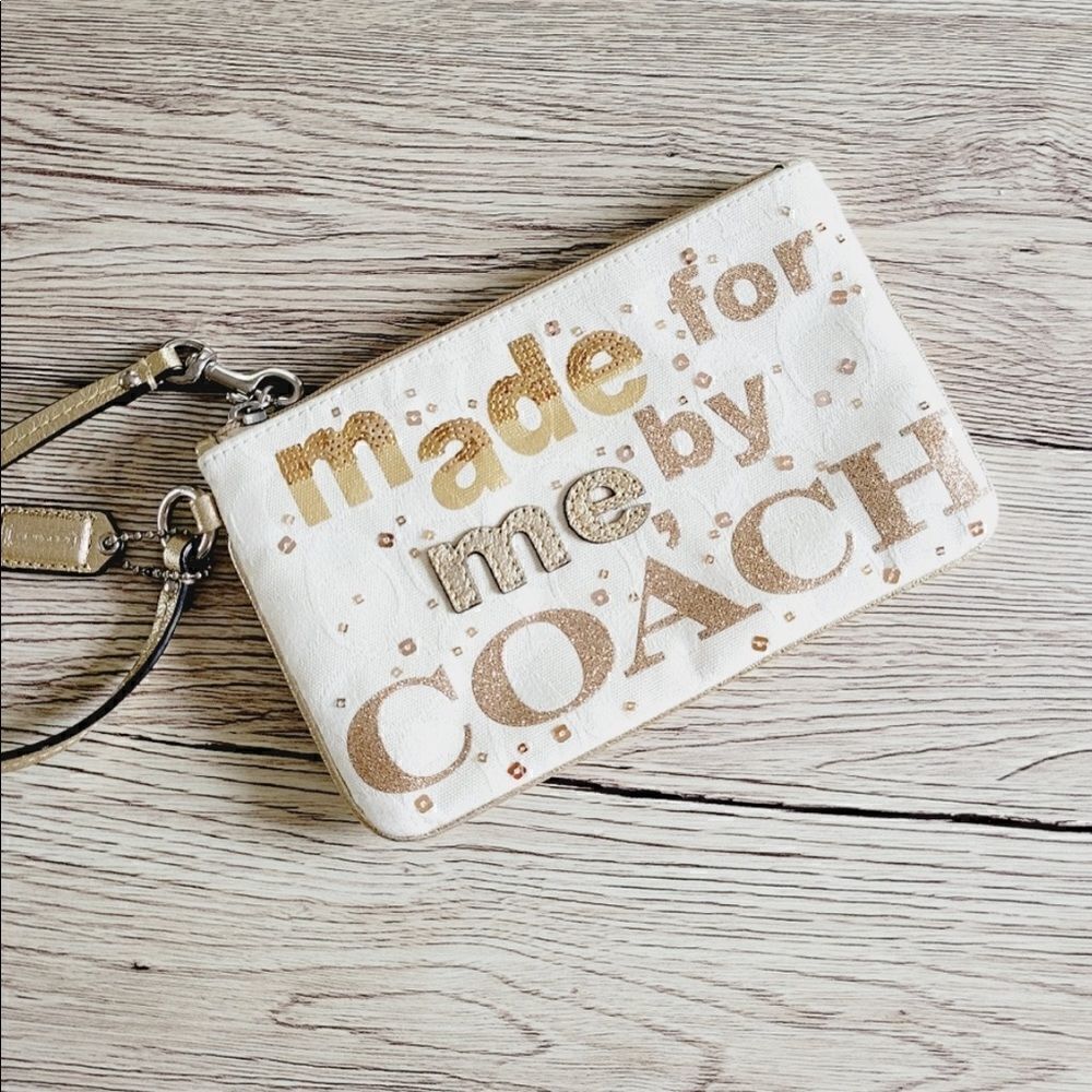 Coach multi media poppy wristlet/coin purse small bag /card case