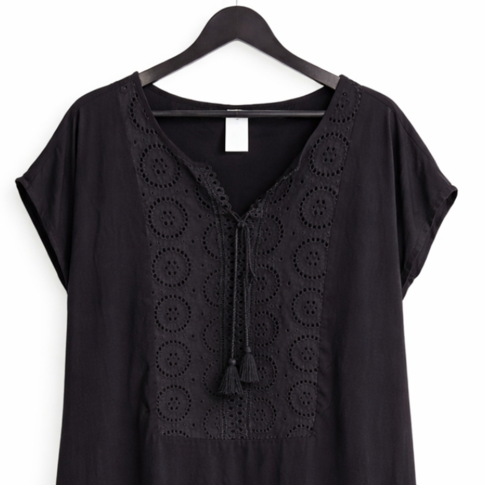 Kona Sol Black Swimsuit Cover Up Sz Lg