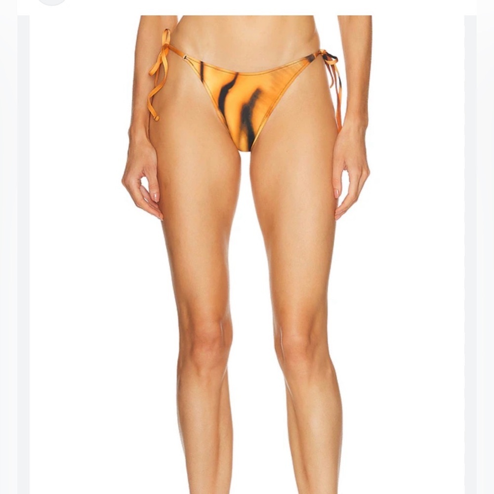 Roberto Cavalli x SKIMS Tiger Print Tie Side Bikini Bottom Size S NWT