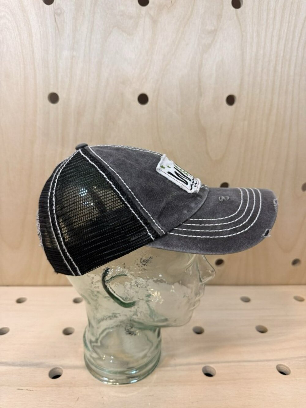 Funky Junque Womens Baseball Cap Distressed Vintage WILD Patch Embroidered - Picture 4 of 9