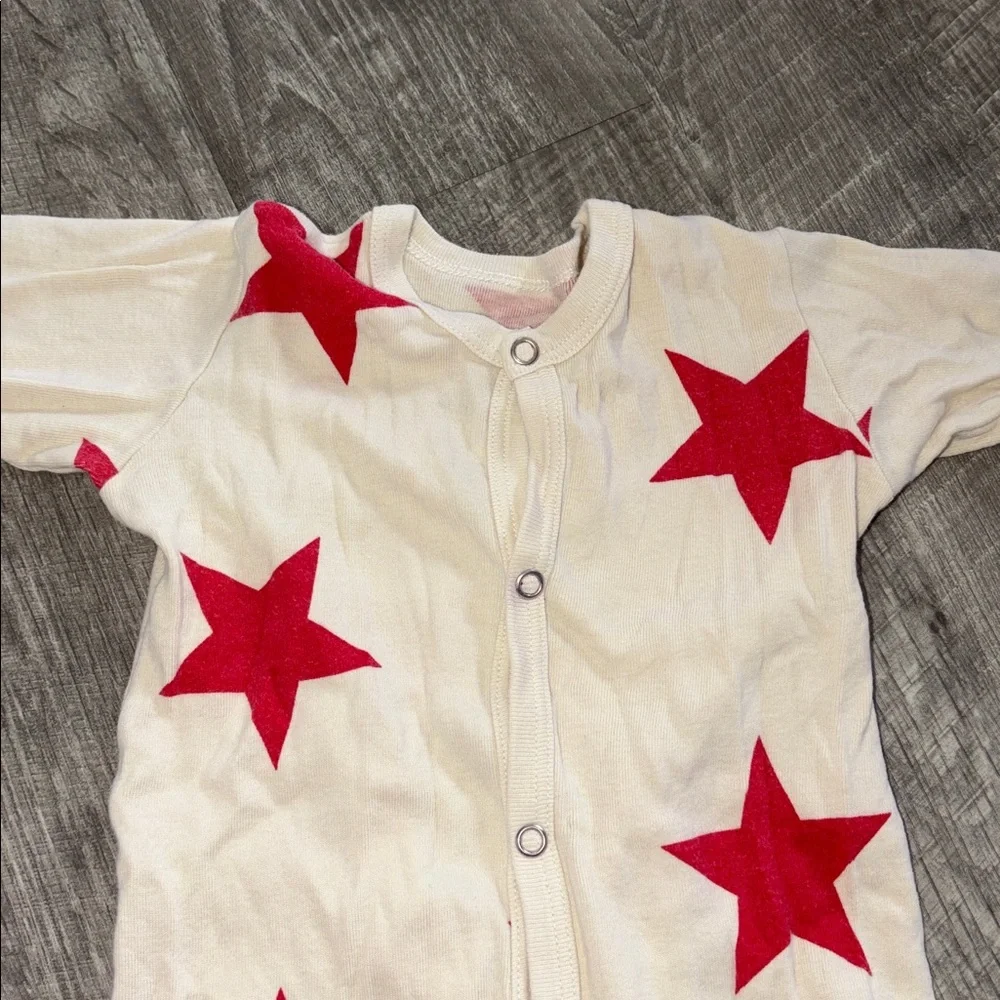Nununu Red Star Print Kids One Piece - Picture 2 of 4
