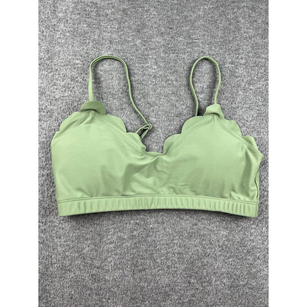 SHEIN Green‎ Scalloped Edge Bralette SIze Large