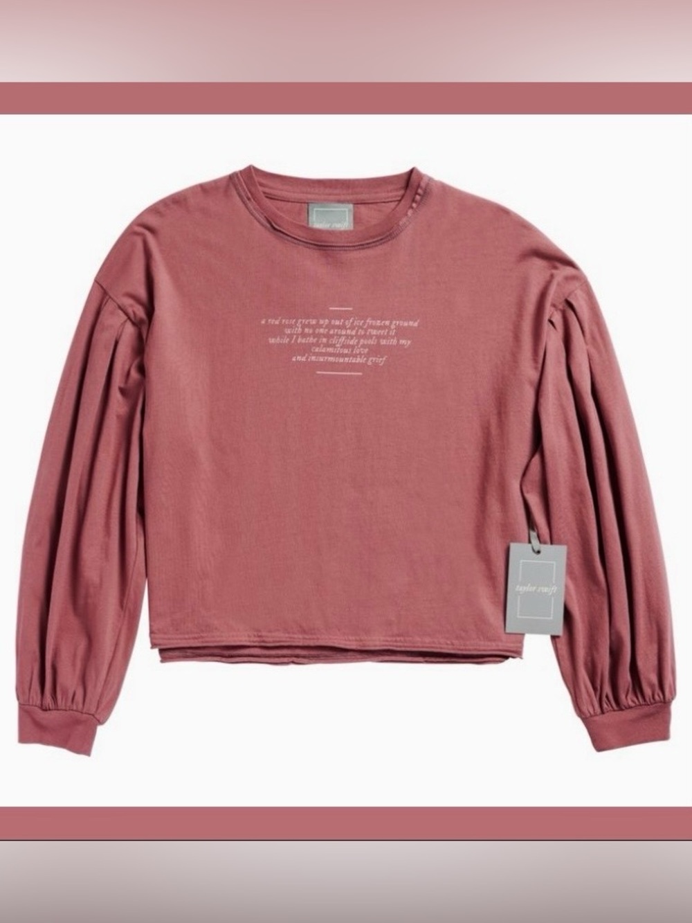 Taylor Swift “Folklore” limited edition top