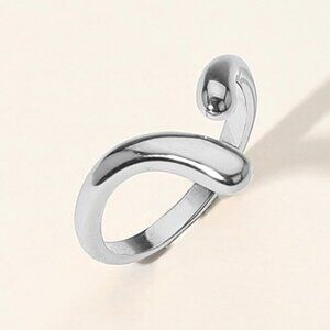 STAINLESS STEEL CURVED OPEN BAND RING