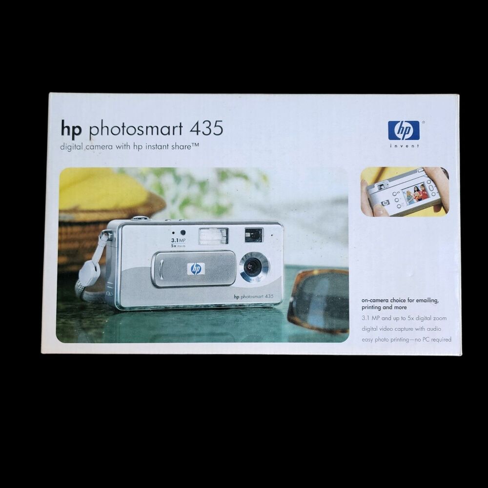 HP Photosmart 435 3.1MP Digital Camera Y2K Digicam 5X Bundle Tested Works