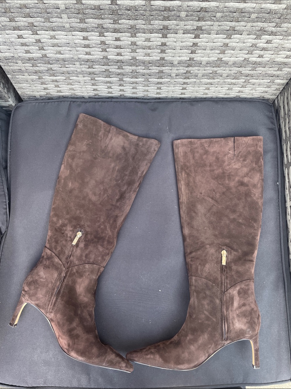 Marc Fisher Dark Brown Suede Over-the-Knee Boots