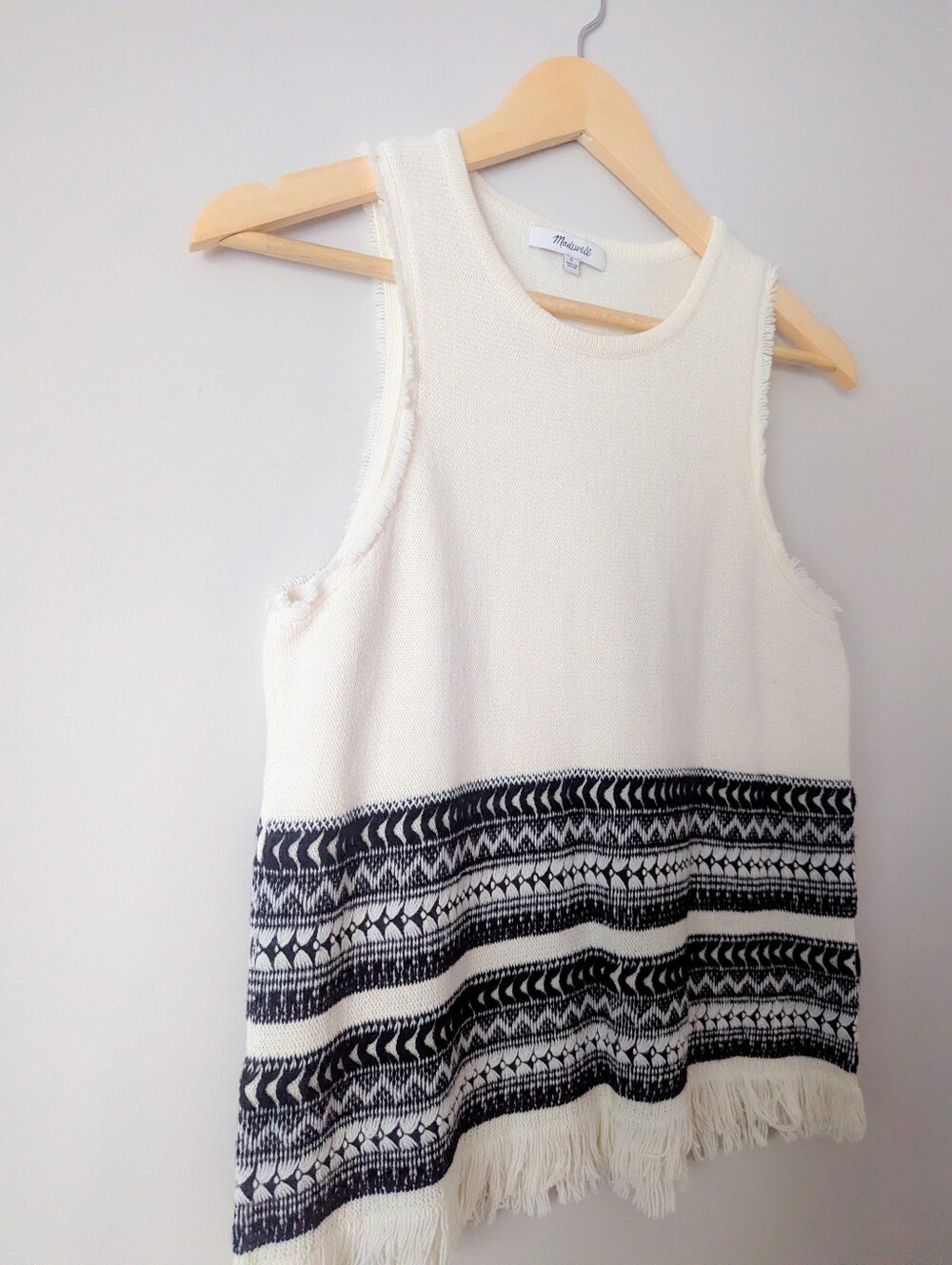 Madewell Fringed Aztec Sweater Tank - Picture 5 of 6