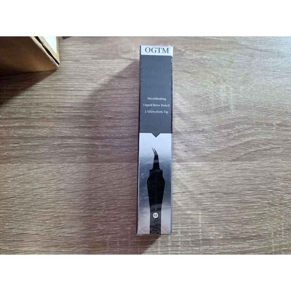 OGTM Microblading Liquid Brow Pencil 03 Black 2 Micro-Fork‎ Tip Long Lasting