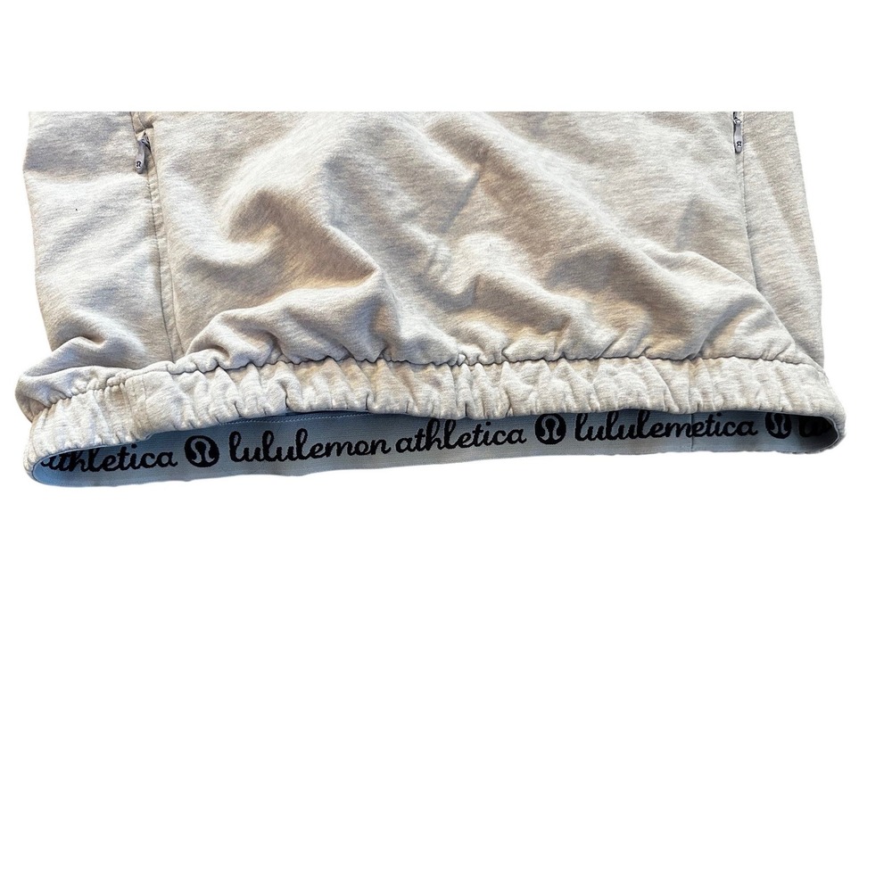 Lululemon Athletica Women's Gray Heathered Funnel Neck Zip Pocket Sweatrshirt 4 - Picture 2 of 4