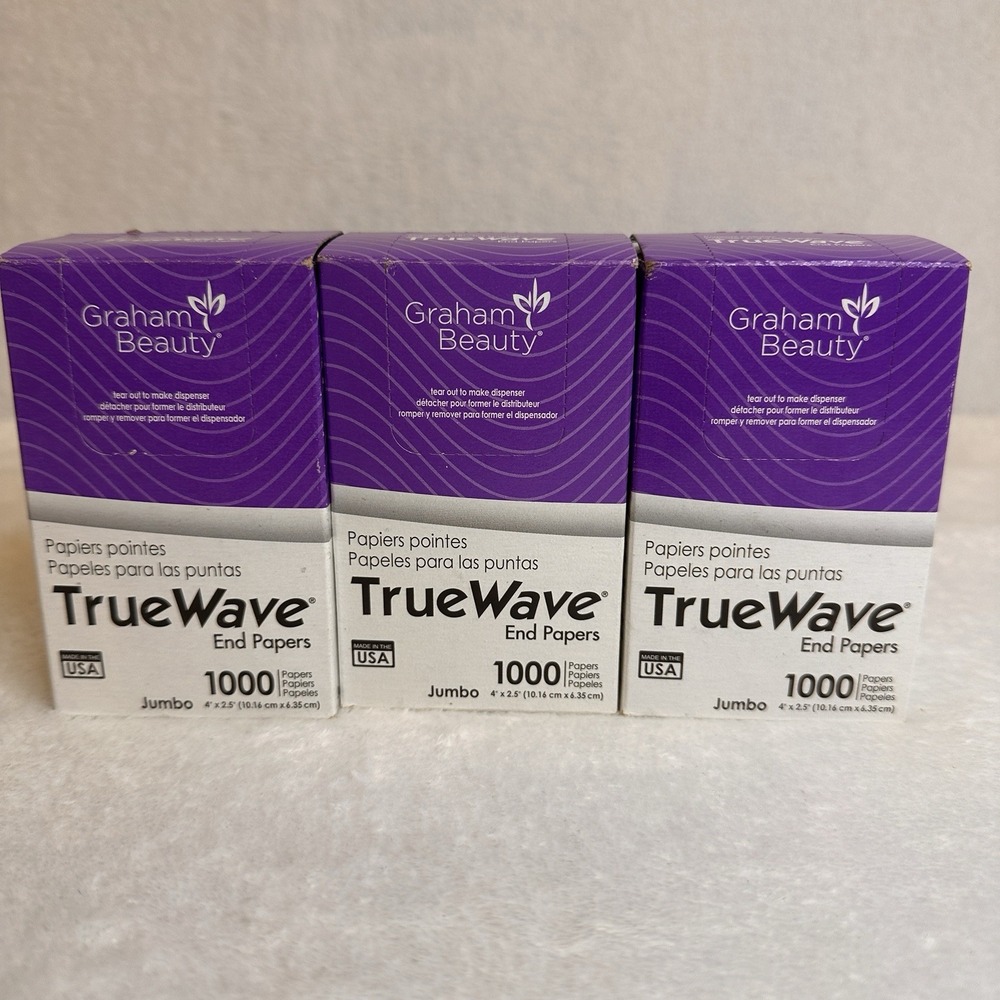 Graham Beauty True Wave Jumbo End Wrap Papers 1000ct. 4"X‎ 2.5" Lot of 3 Boxes