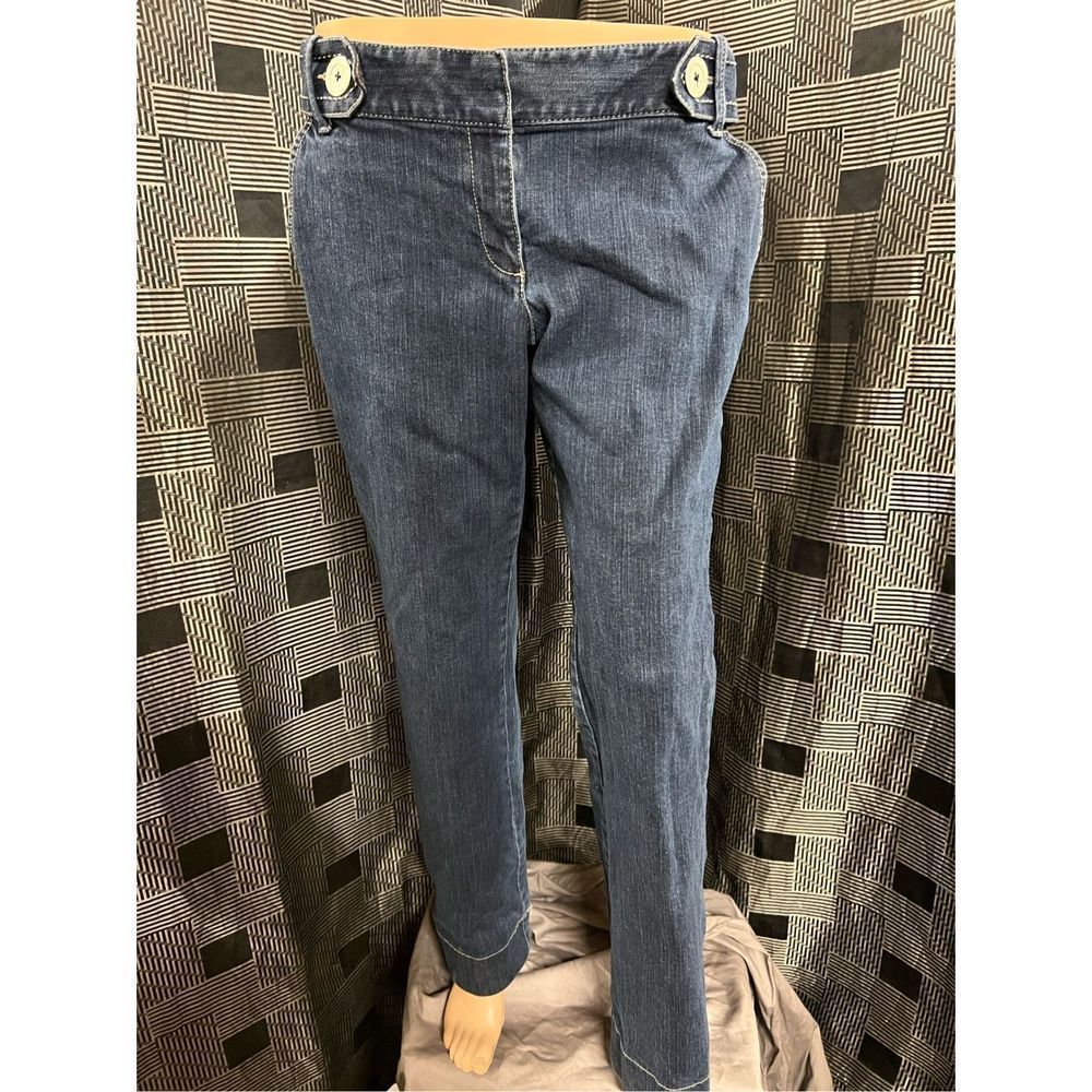 Ann Taylor LOFT Women's Cute Boot Cut Large Side‎ Buttons Jeans Size 6