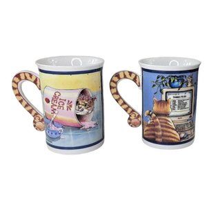 The Mouser and Party Time Danbury Mint Cat Mug Set by Gary Patterson‎