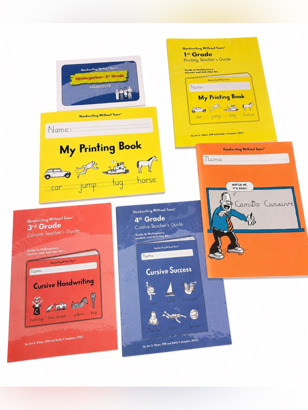 Handwriting Without Tears Teacher Guide & Workbook Bundle K-5 Printing & Cursive