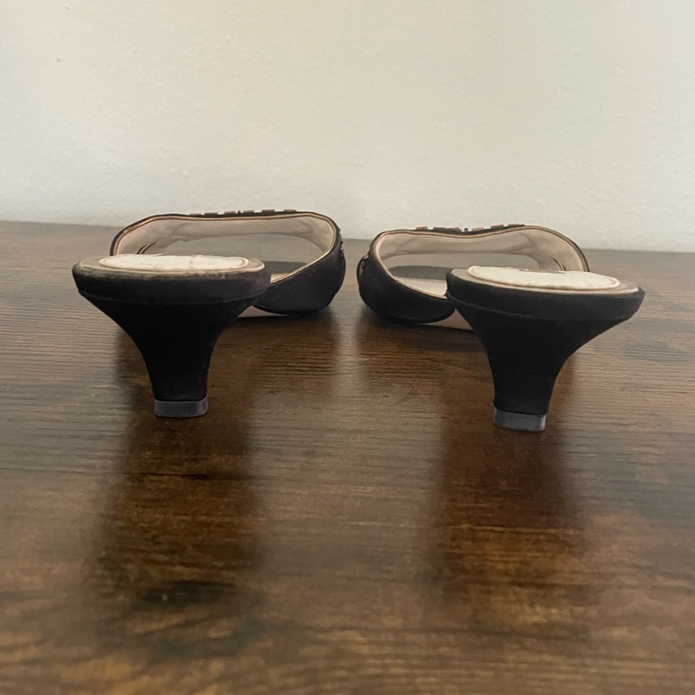 Ann Marino Black and Tan Embellished‎ Sandals - Picture 5 of 9