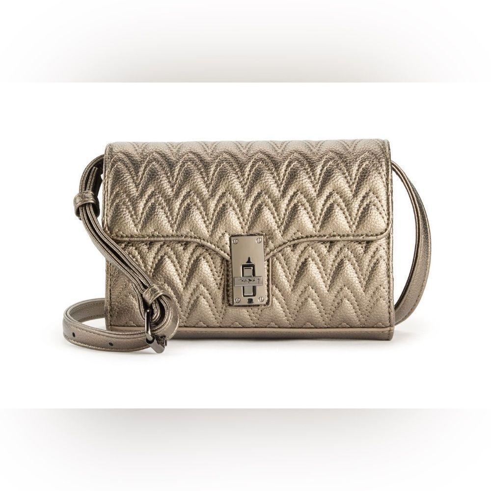 New! Nicole Miller Quilted Wallet On A String