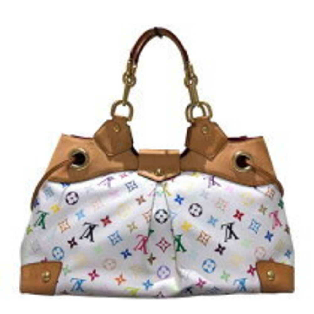 Louis Vuitton White Handbag Multicolor Ursula