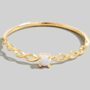 GOLD DIPPED BRAIDED OPAL RING