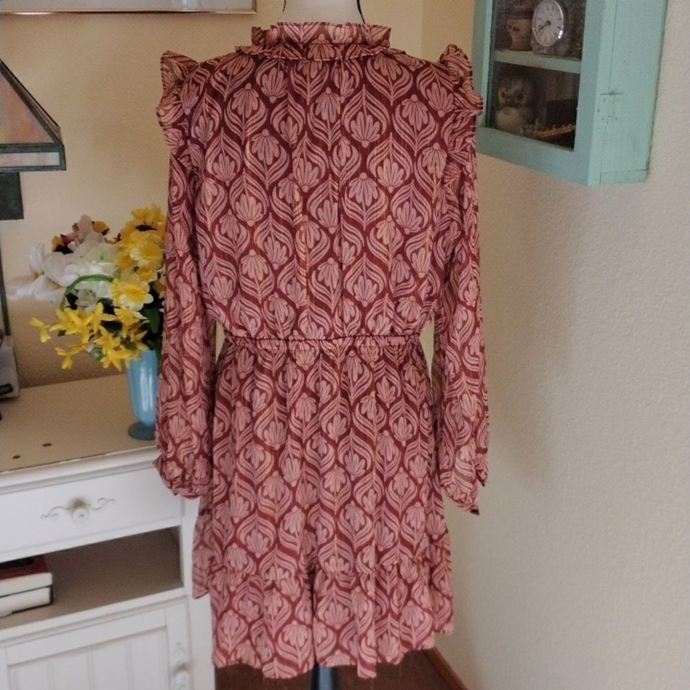 NWT Lauren Conrad Sparkly Prairie Style Dress Cottagecore - Picture 8 of 15