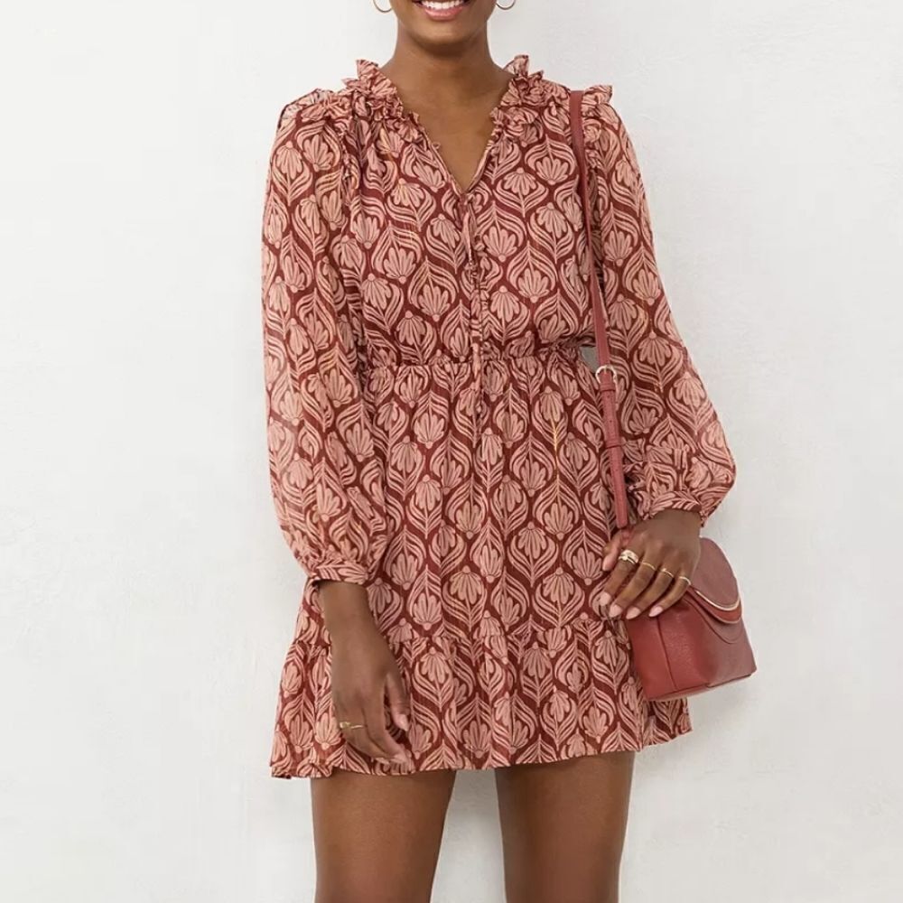 NWT Lauren Conrad Sparkly Prairie Style Dress Cottagecore
