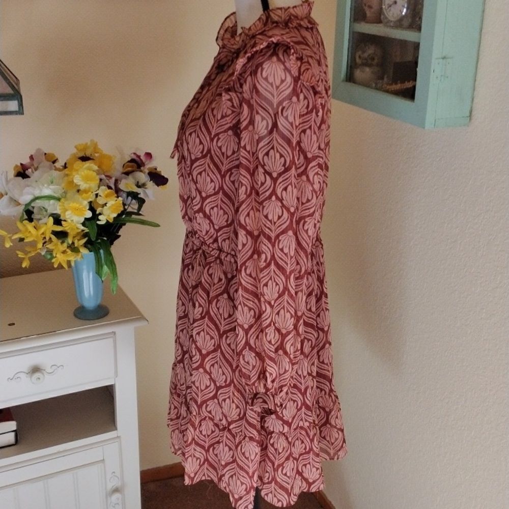NWT Lauren Conrad Sparkly Prairie Style Dress Cottagecore - Picture 6 of 15