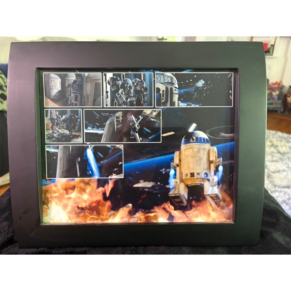 Star Wars R2-D2 Framed Collage Wall Art Black Frame Astromech Droid Decor