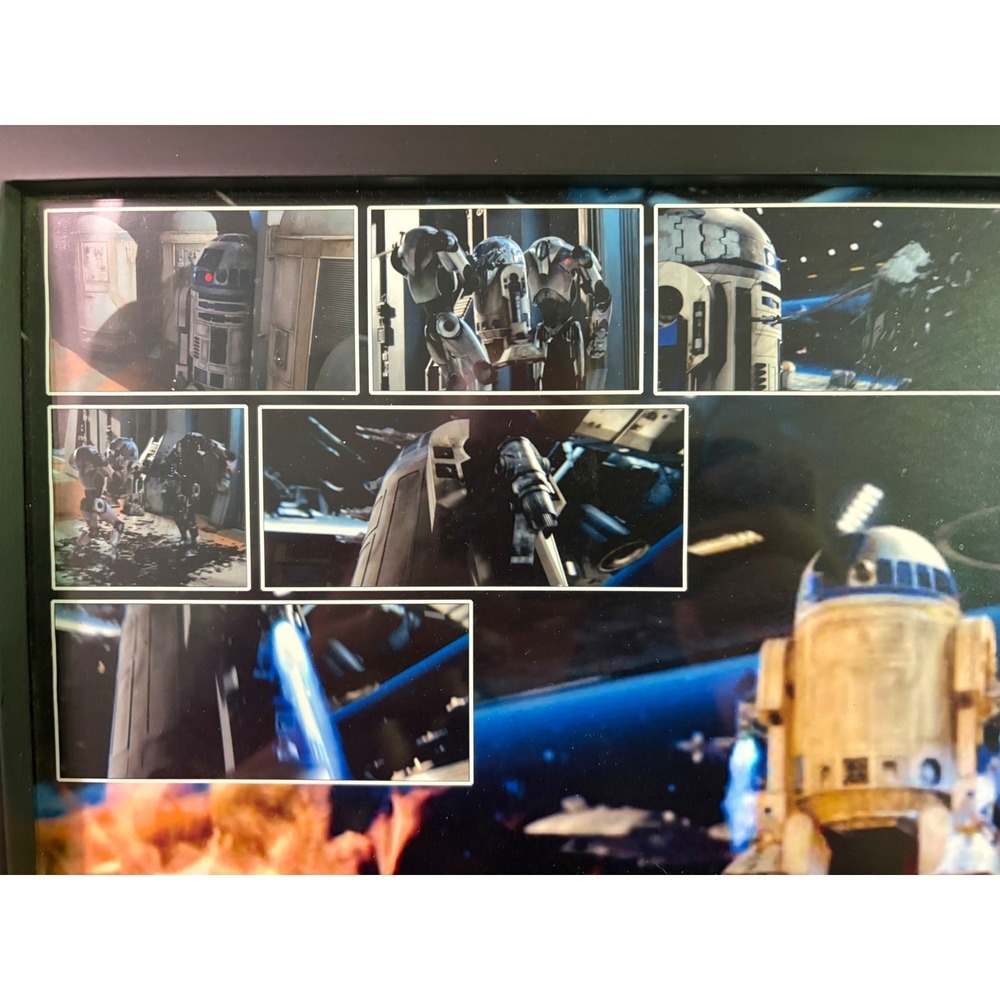 Star Wars R2-D2 Framed Collage Wall Art Black Frame Astromech Droid Decor - Picture 2 of 2