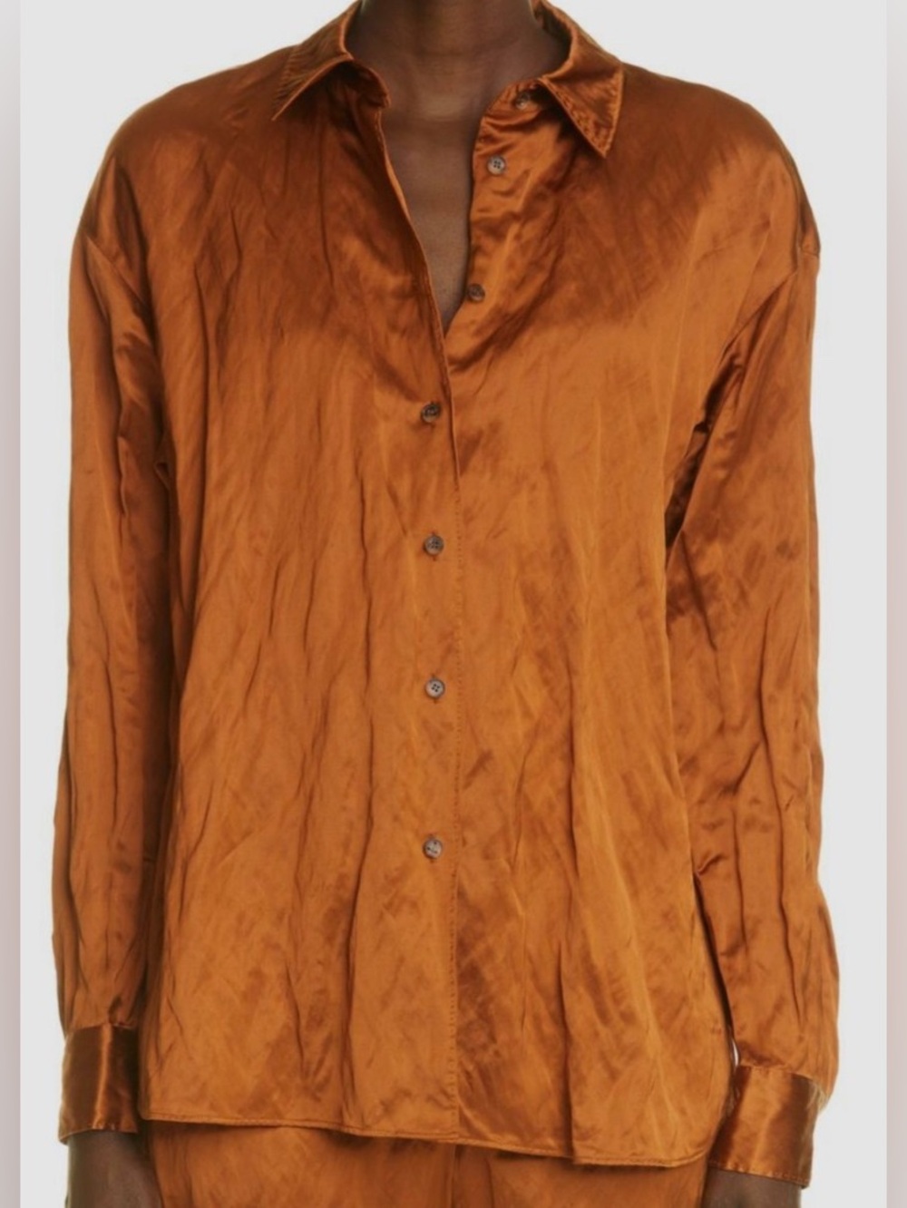 Naomi crushed satin blouse