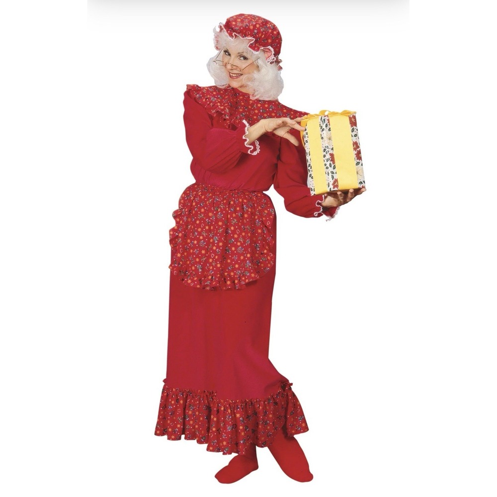 Women's VTG Christmas‎ Deluxe Mrs. Claus Suit Cosplay Mrs Claus  Adult Standard
