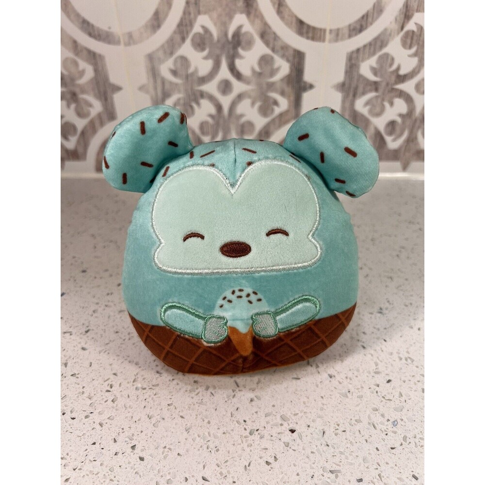 Squishmallows Disney Mickey Mouse Mint Chocolate Chip Ice Cream Scented Plush 5"