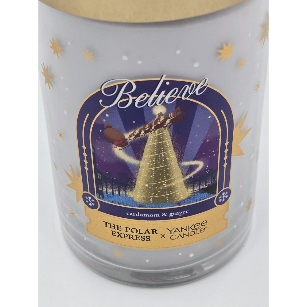 Polar Express Yankee Candle Believe Cardamon & Ginger 20 Oz - Picture 2 of 5
