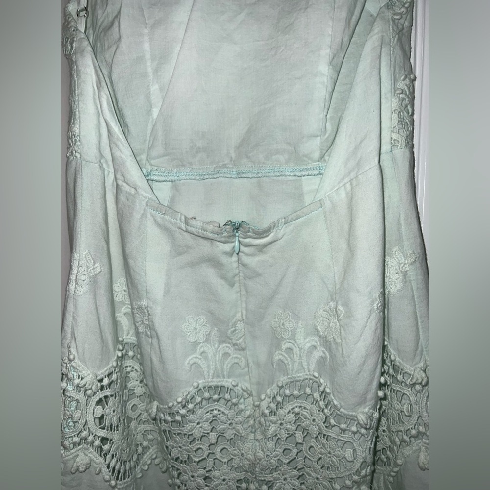 Mint Open Back Lace Dress - Picture 5 of 11
