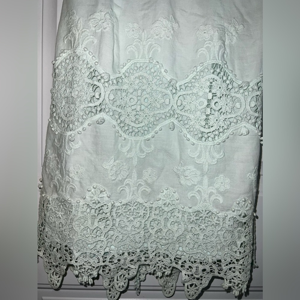 Mint Open Back Lace Dress - Picture 2 of 11
