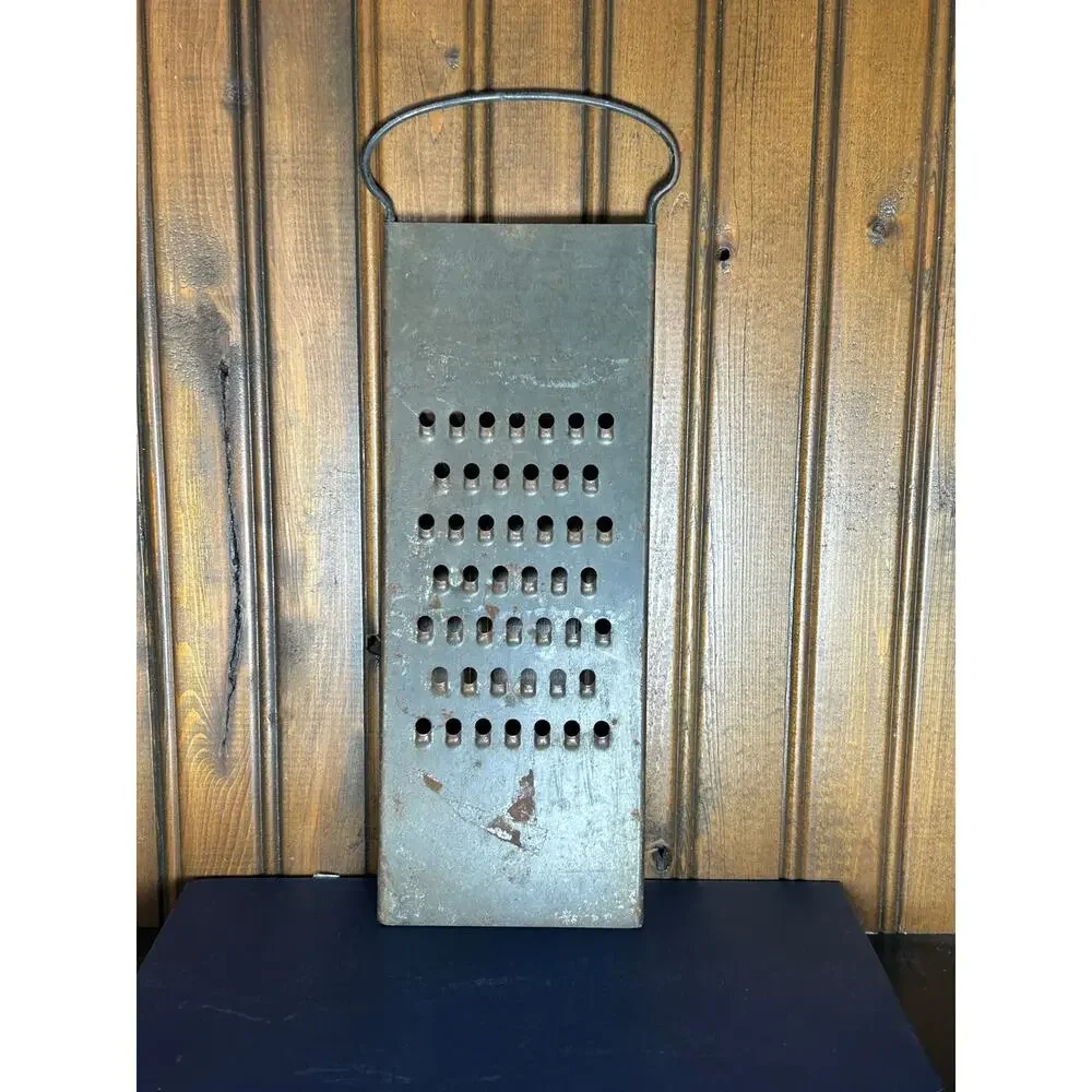 American Vtg Metal- Rustic Rusted Kitchen Wall Decor- Food Cheese Grater- 13x4" - Picture 2 of 7