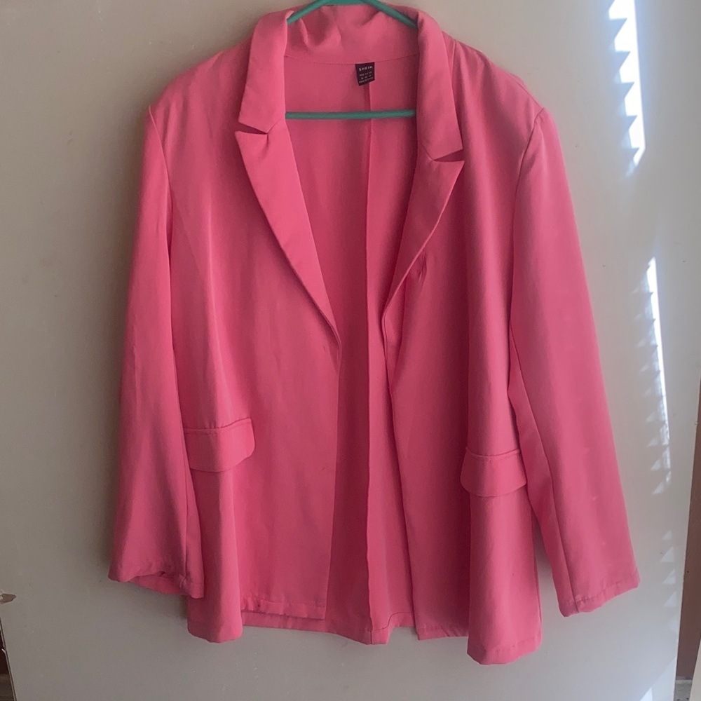 SHEIN Bold Pink Suit Jacket
