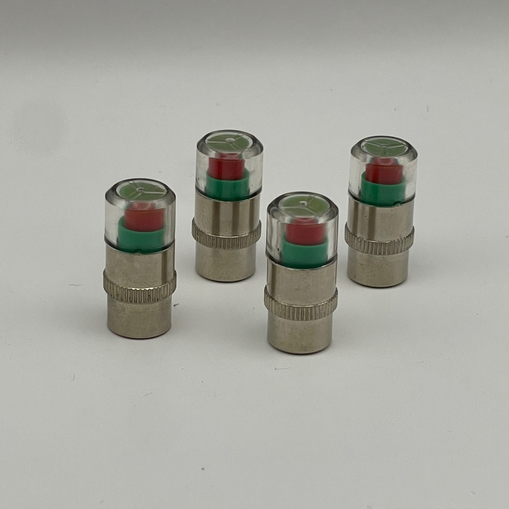 Tire Pressure Gauge Indicator Caps 4pk Universal Fit For Cars Trucks Motorcycles