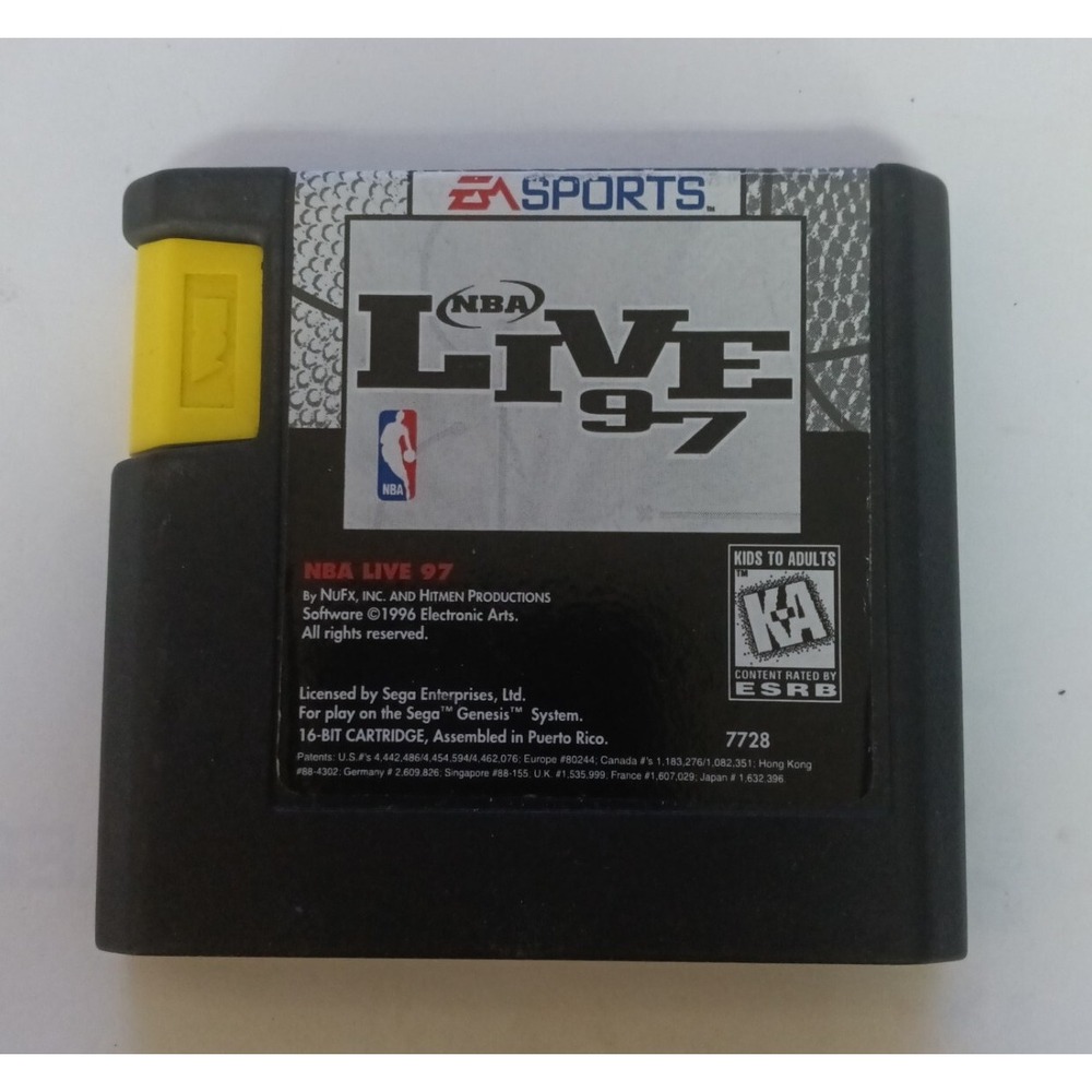 NBA Live 97 (Sega Genesis, 1996) Game Cartridge Only - Tested‎