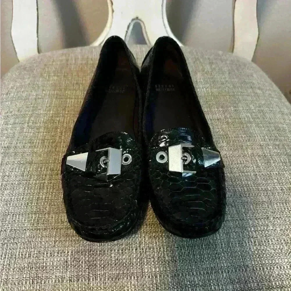 Stuart Weitzman Snakeskin Loafers Size 8M - Picture 3 of 9