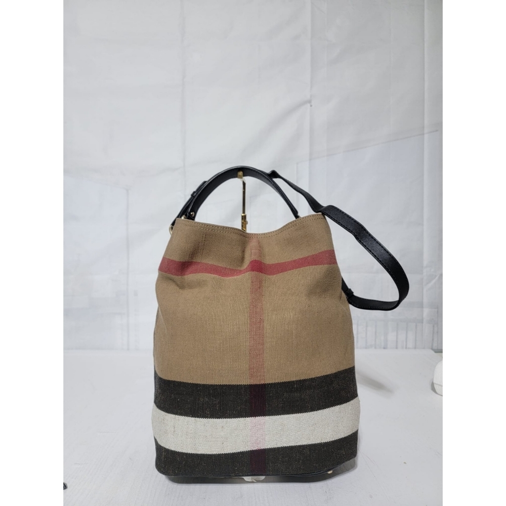 Authentic BURBERRY Ashby Hobo SaddleCanvas Mega Check - Picture 8 of 12
