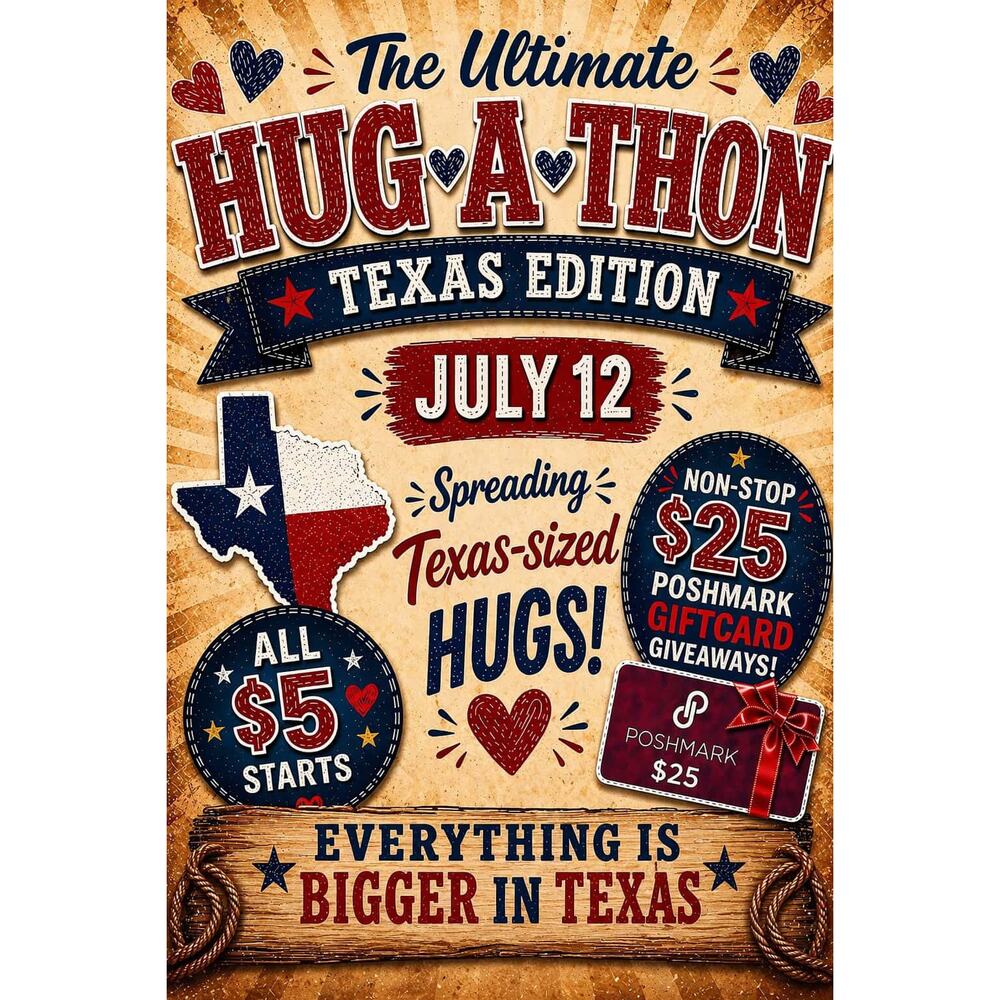 07.12 Hug-a-thon 🤗 Texas Edition ❤️🤠💙 Unlisted Items ❤️💙 Thank you!! 🤗