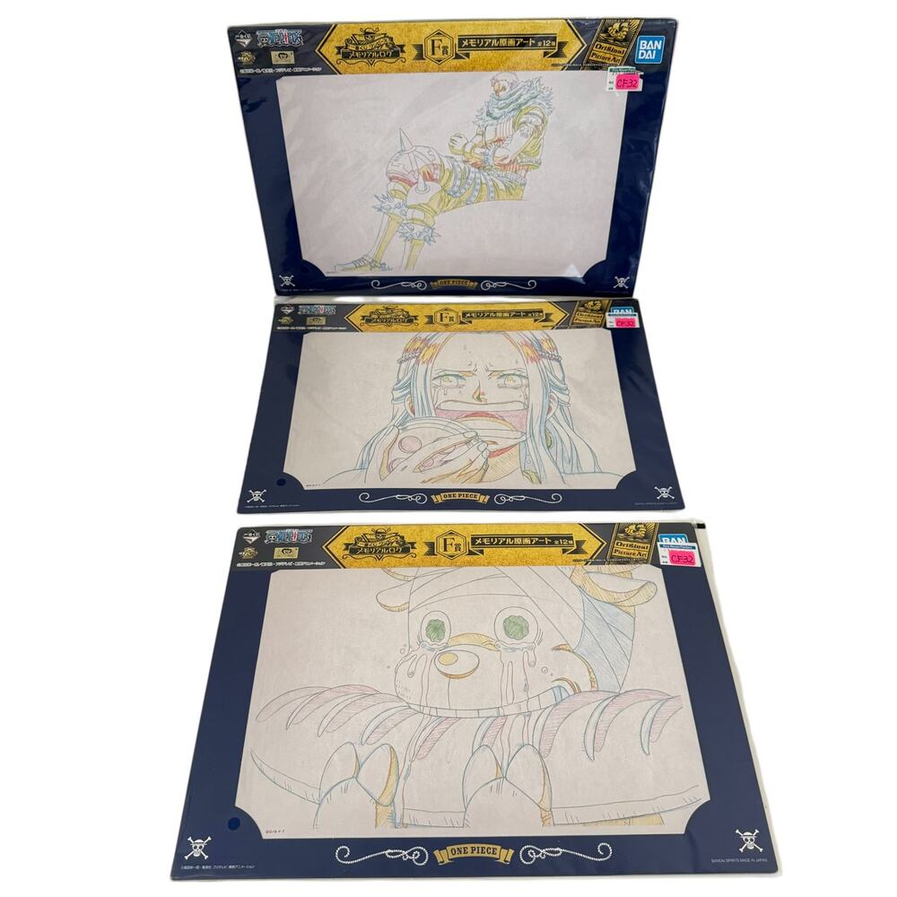 Three One Piece‎ Ichiban Kuji Prize Visual Art Sheet Clear File Poster