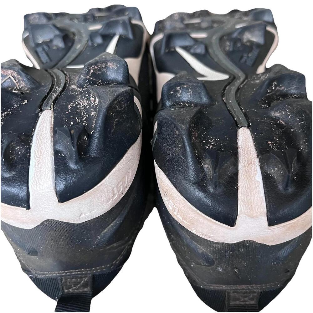 Nike Baseball Cleats Men’s 9 Black White Orange Lace Up Molded Cleats Athletic - Picture 9 of 9